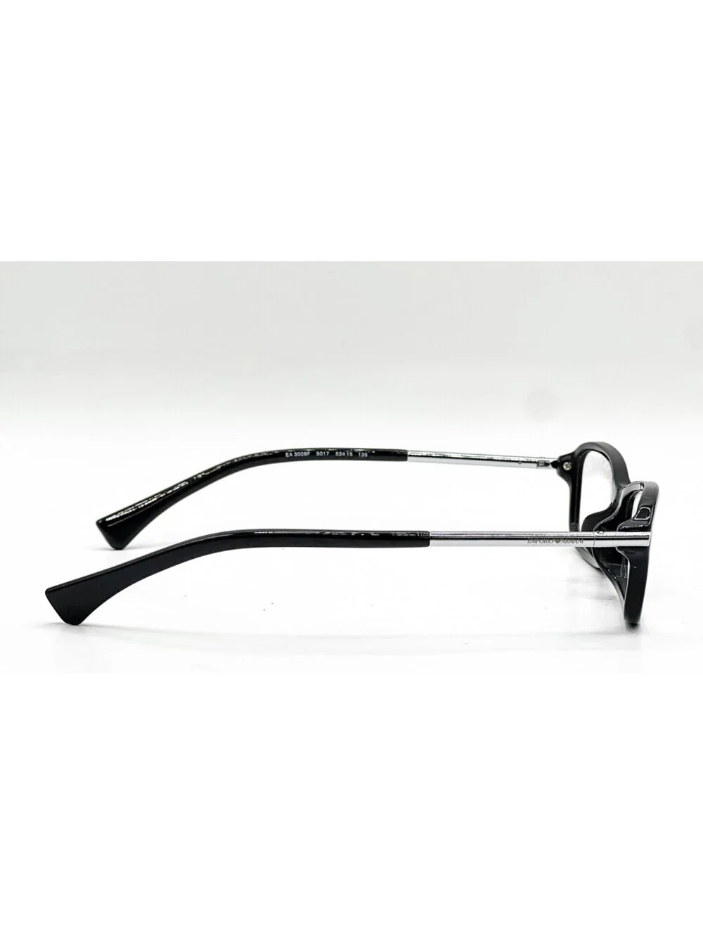 Emporio Armani EA 3006F 5017 Black Rectangle Authentic Eyeglass Frames 53-15-135